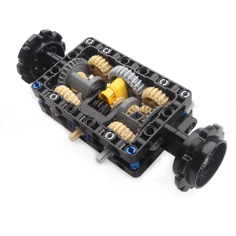 MOC-19788 Tank Steering Structure Gear Differential Hole Arm Beam Assembly Power Motor Control Small Particle Building Blocks 2