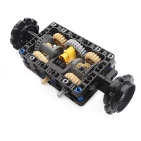 MOC-19788 Tank Steering Structure Gear Differential Hole Arm Beam Assembly Power Motor Control Small Particle Building Blocks 2