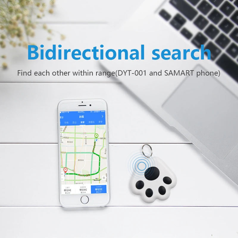 Bluetooth Tracker Pet Cat Paw Anti-lost Device Bluetooth Selfie Mobile Phone Two-way Alarm Dog Paw Tracker Bag Pendant bluetooth tracker