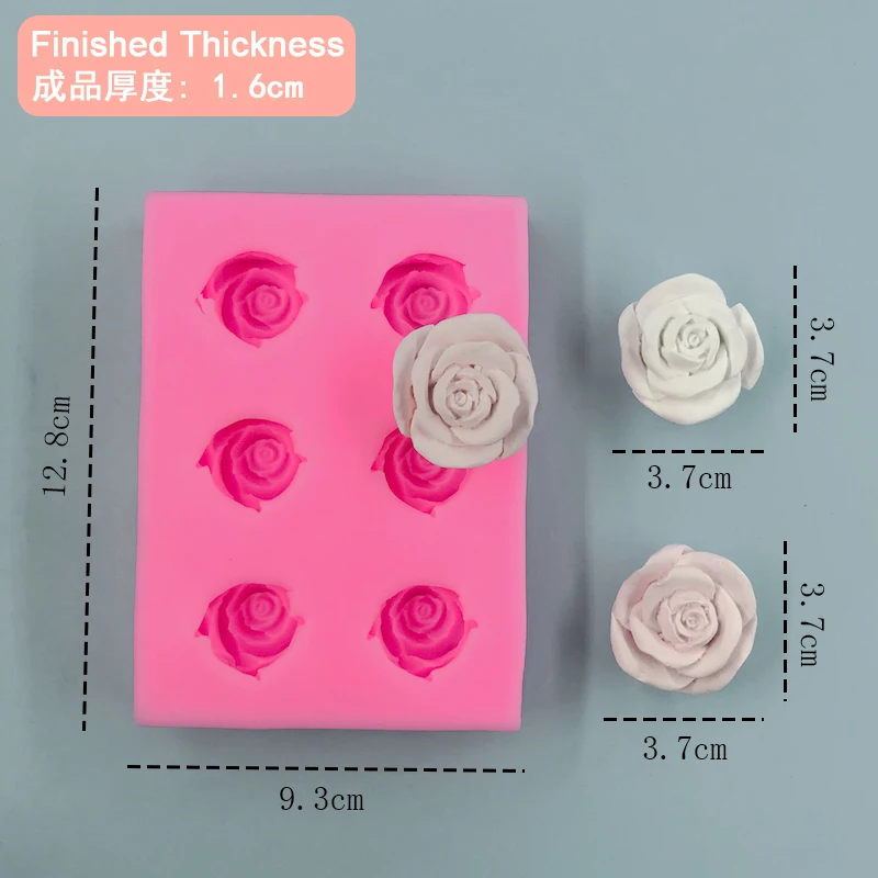 5-Piece Silicone Flower Molds Set - Rose, Daisy, Lotus, Leaf & Petal Molds For Fondant, Chocolate, Soap, Resin Crafts