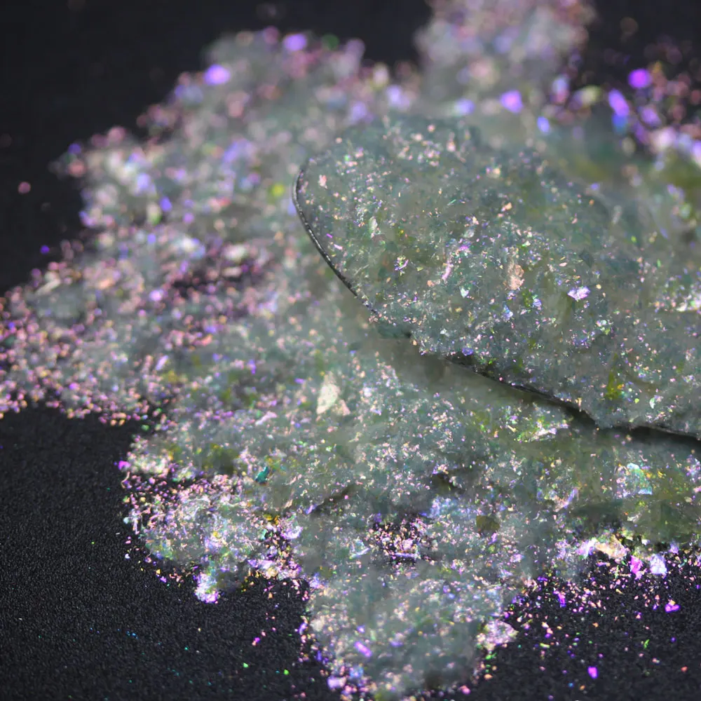 오팔 무지개 빛깔 화이트 글리터 파우더 화장품, 메이크업 립글로스 바디 에델바이스 페인트 수지 텀블러, 도매 벌크 믹스