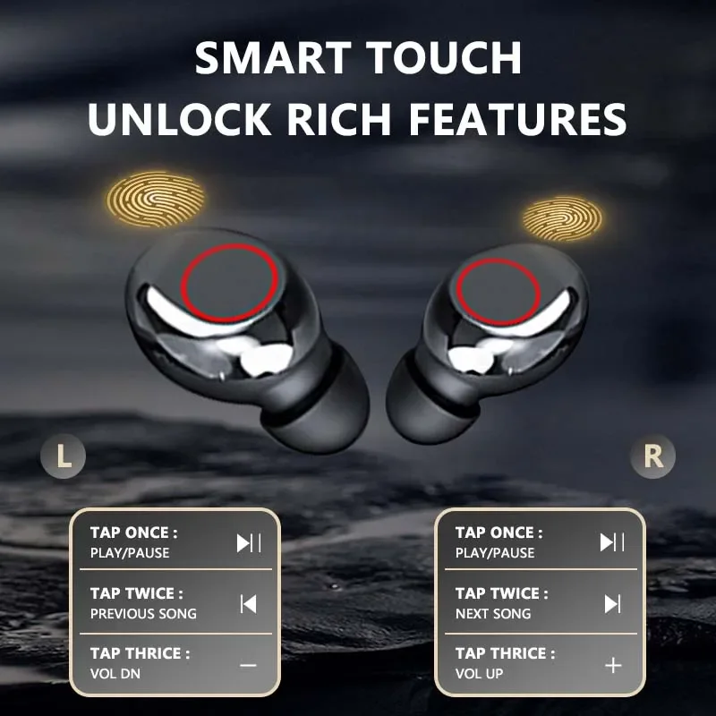 Wireless Earphones Bluetooth TWS LED Display Headset Waterproof