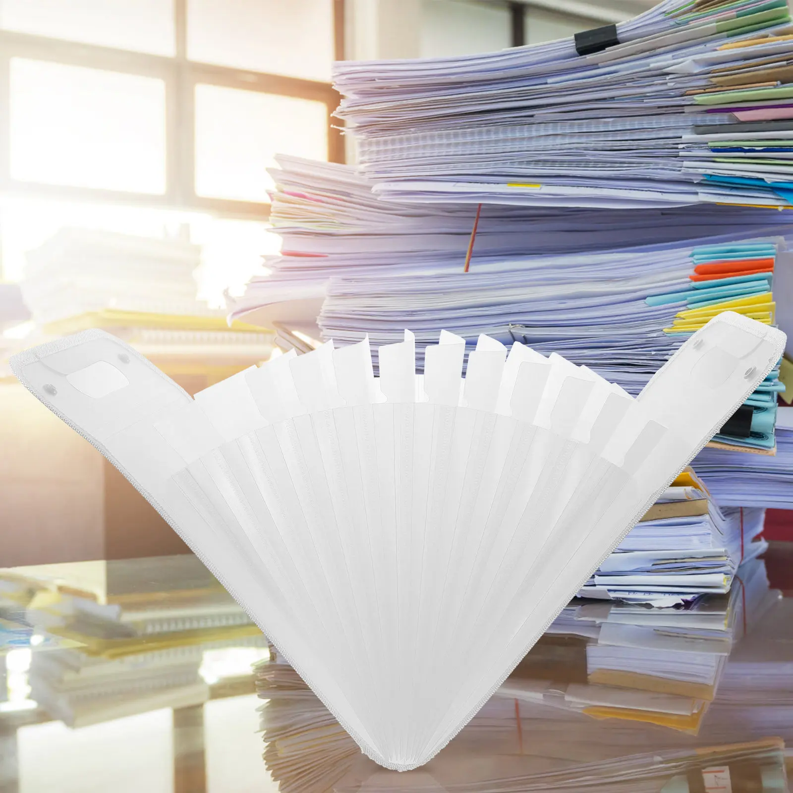 확장형 스탠딩 문서 폴더 대용량 A4 용지 파일 정리함 휴대용 데스크탑 파일 폴더 영수증 청구서 보관용