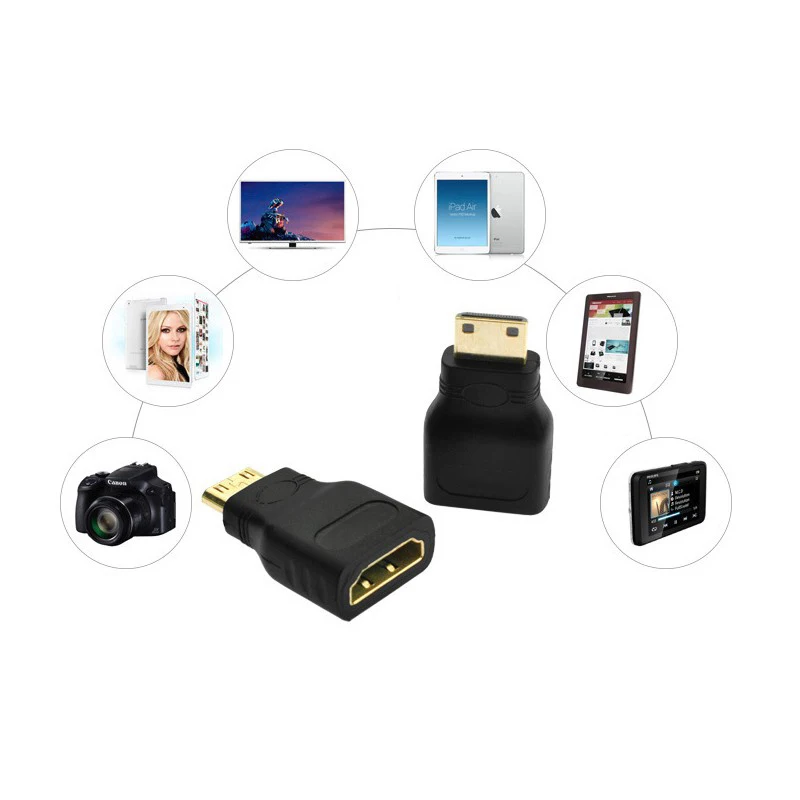 HDMI Adapter Cable HDMI Adapter USB Adapter Cable HD Mini Male HDMI-compatible To Standard HDMI-compatible Female Extension Adapter Female To Male F-M Converter