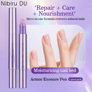 3-in-1 Hand Armor Essence Brush Cuticle Pusher Manicure Care Tools Cuticle Oil Pen Dead Skin Cuticle Remover Pen Nail Art Pen