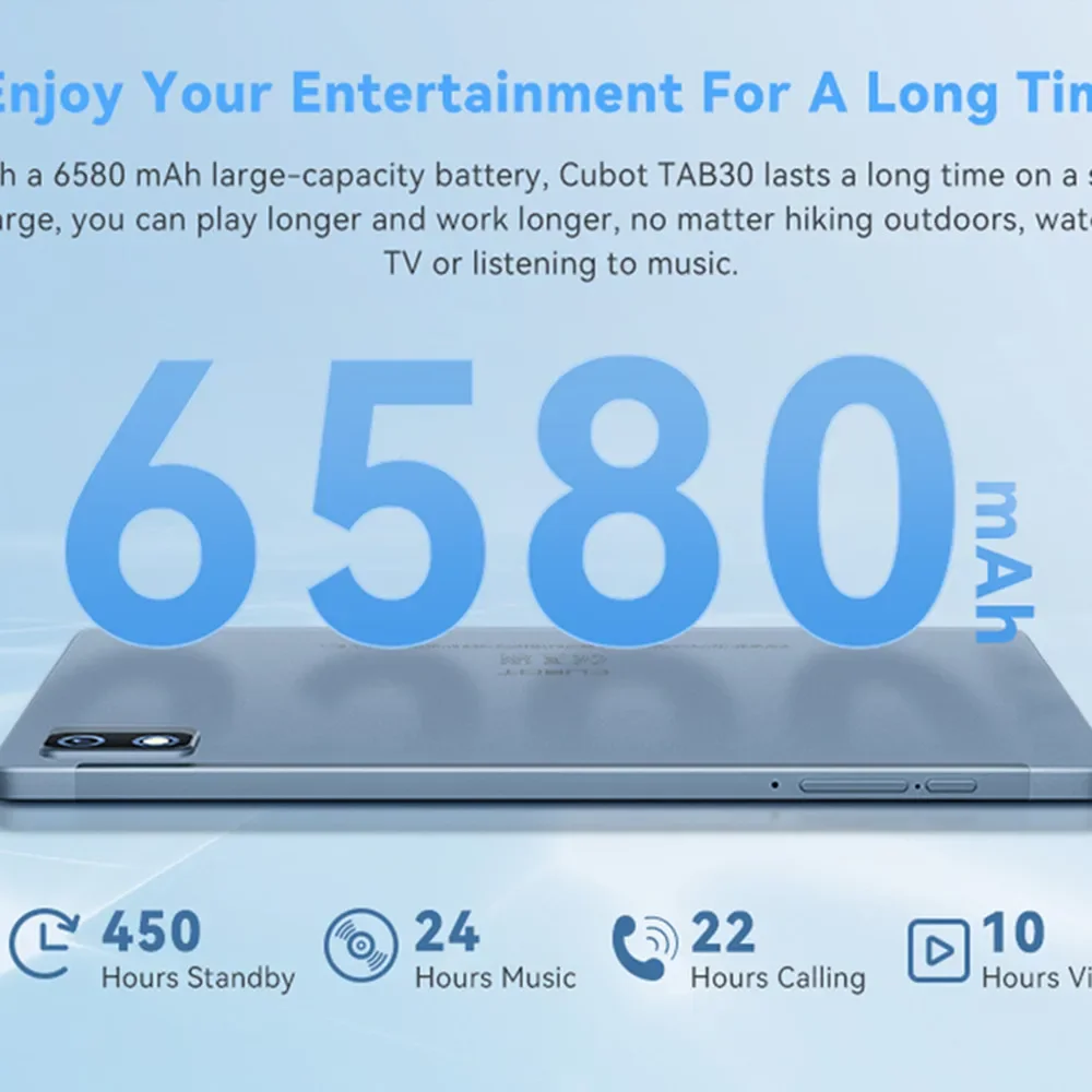 Cubot TAB 30 Tablets 10.1Inch 6580mAh Battery Android 11 Tablet Octa Core 4GB+128GB Cell Phone 13MP Camera Dual SIM Card Tablets