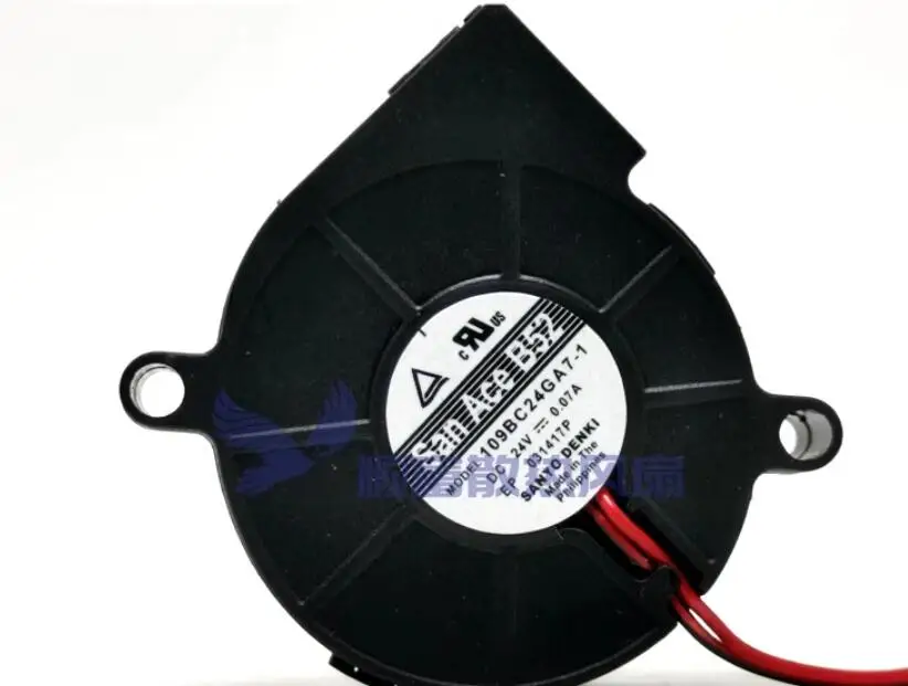 

Sanyo Denki 109BC24GA7-1 DC 24V 0.07A 50x50x15mm 2-Wire Server Cooling Fan