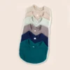 6Piece Set Hot Sale Double Layer Baby Bib Cotton Muslin Polyester Dorp Shape Towel With Button For Kids  Children Burp Cloth 3