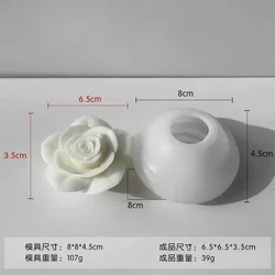 Rose Flower Silicone Mold for DIY Candles, Soap, Crafts, and Gifts (J - 0820)