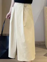 2026 Solid Color Big Size Half Skirt Women Leisure A- Line with Pocket Chinese Origin Simple Plus Size Mid Length Skirt - Image 5