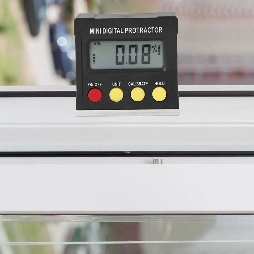 전자 디지털 각도계 경사 측정기 360도 °   각도 게이지 자석 레벨 미터 기울기 각도 박스