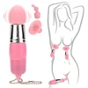 Mini 3 In 1 Vibrator Clitoris Stimulator G Spot Masturbation Nipple Stimulation Massager Adult Sex Vibrator Toys for Women Men 1