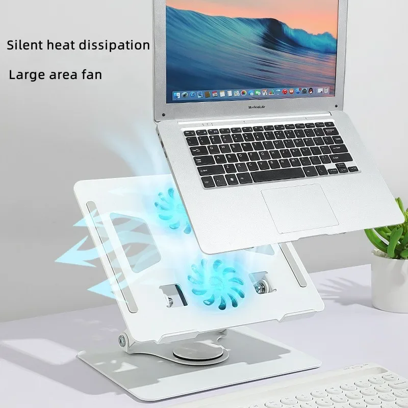 New aluminum alloy laptop stand, desktop rotating lifting, heat dissipation stand, tablet stand, elevated computer bookshelf samdi wood laptop table stand cooling computer holder for macbook pro 15 4 inch heat dissipation brown