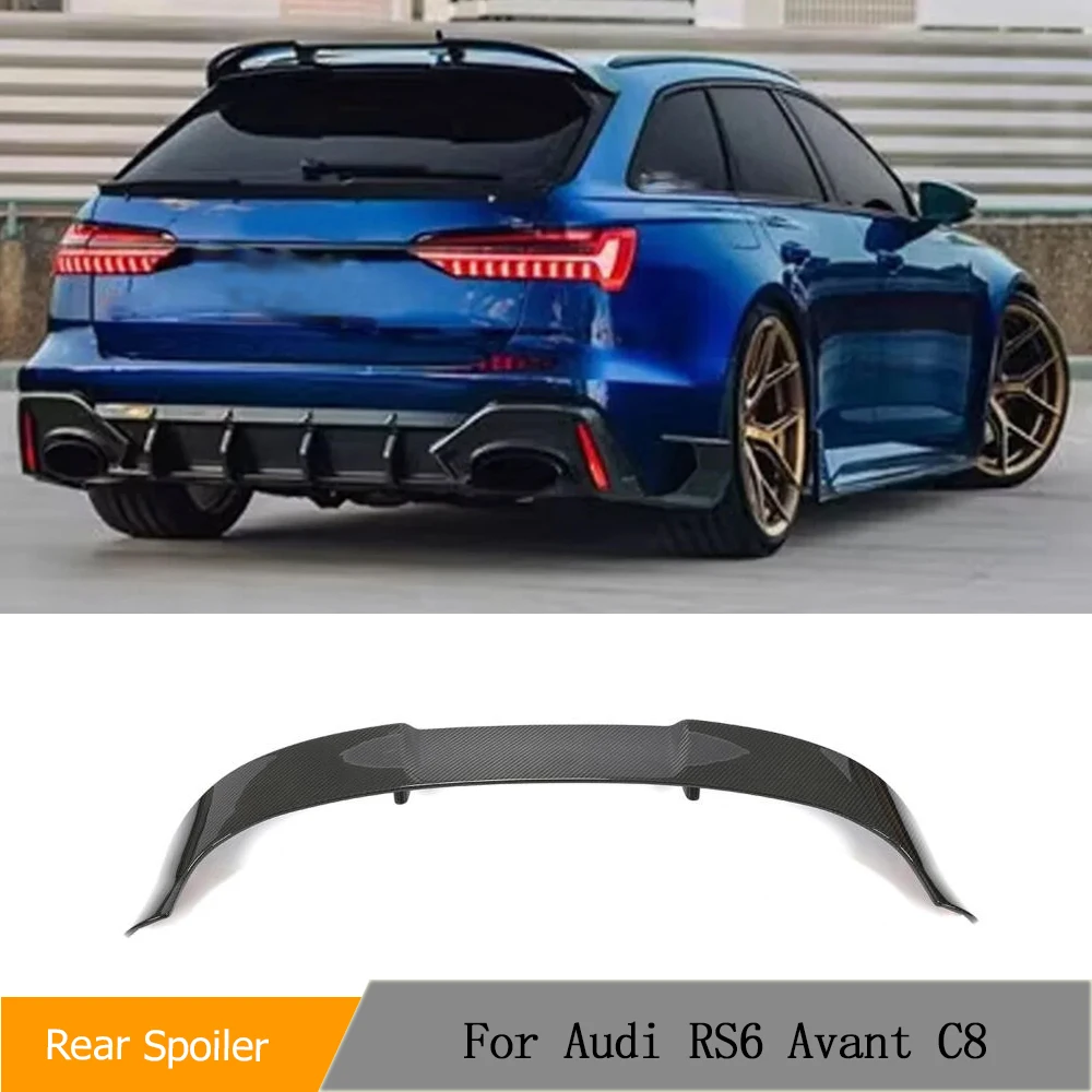 

Real Carbon Rear Roof Spoiler Top Window Wing Fit for Audi RS6 Avant Wagon 2020-2022 Roof Spoiler Wing Dry Carbon Parts