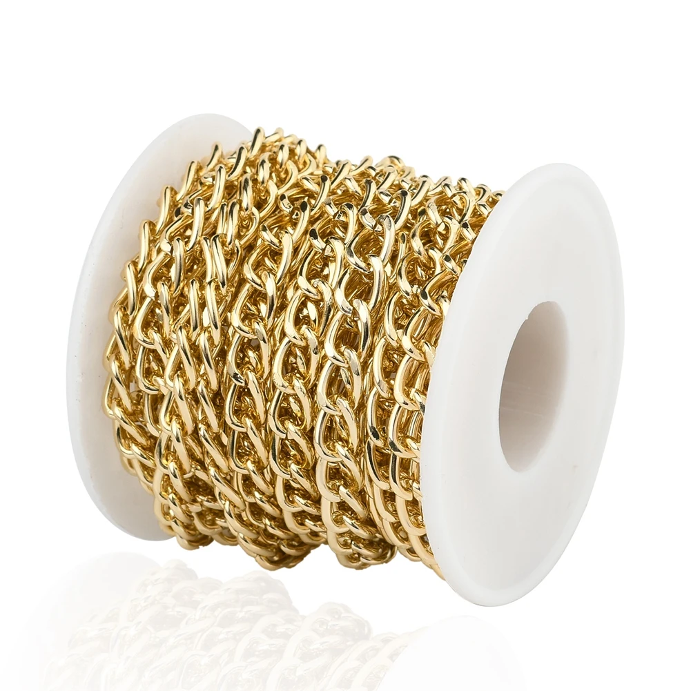 Metal Aluminum O-Shaped Chains 3m/5m/Roll Twist Chain for DIY Jewelry Making Accessory Supplies