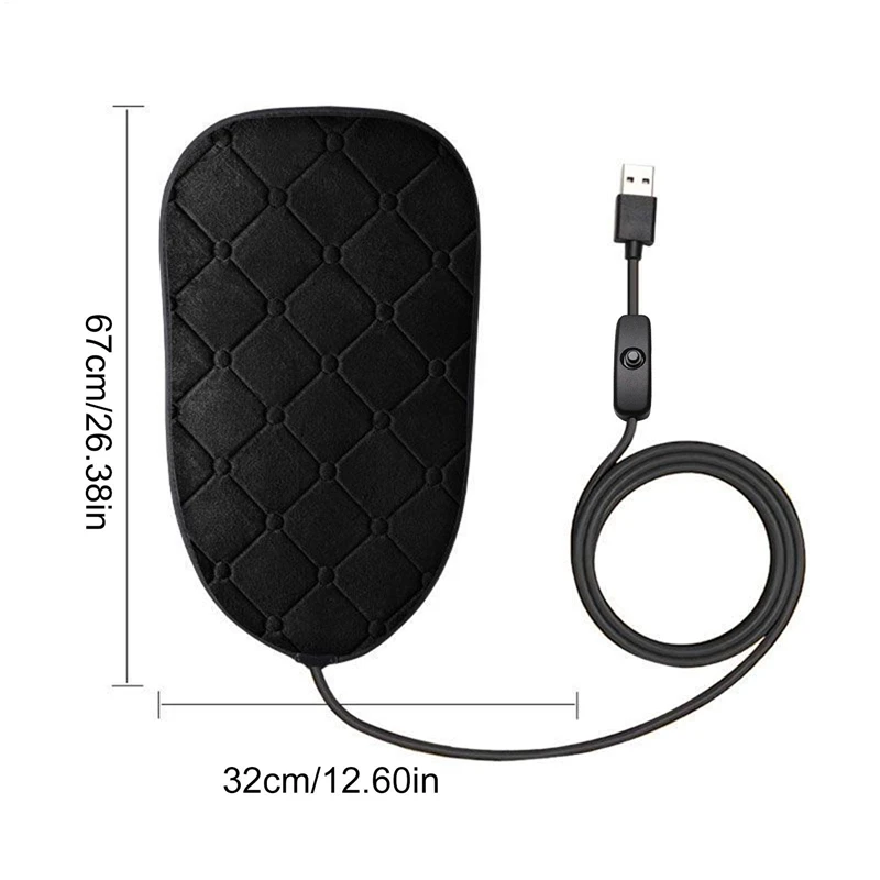 USB 5V 2A Motorcycle Heated Seat Cushions Motorbike Heating Pad Scooter Warm Cushion For Dirt Bike ATV Snowmobile 67x32CM