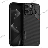 Aulumu A16 Aramid Fiber Case Ultra Slim Lightweight Real Cooling Aluminum Camera Frame Compatible with MagSafe for iPhone 16 Pro 1