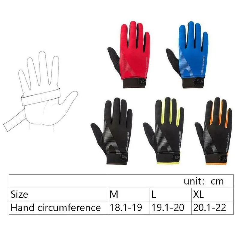 Anti-Slip Cycling Gloves TouchScreen Bike Gloves Sports Shockproof Mountain Road Full Finger Breathable Glove for Men Woman 5