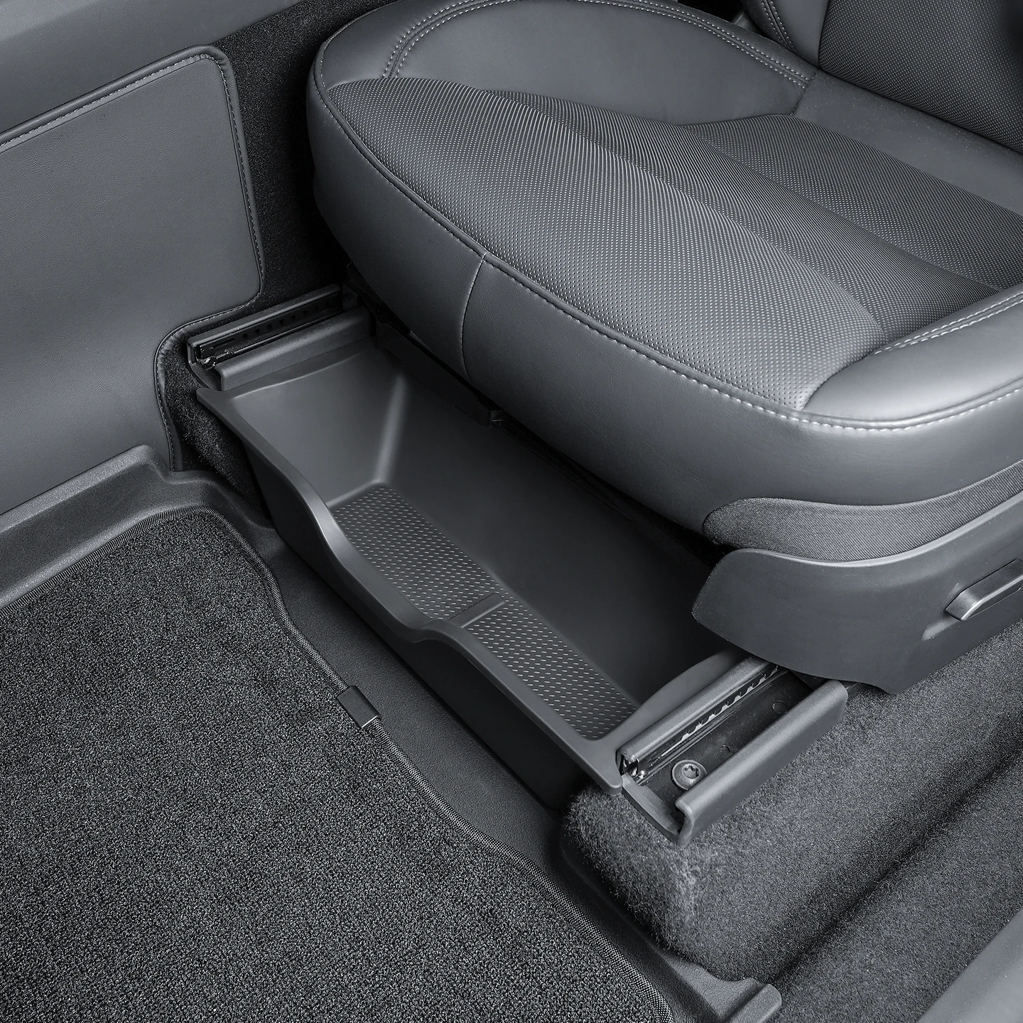 For Tesla Model Y Juniper 2025 Storage Box Under The Front Seats TPE Material Du