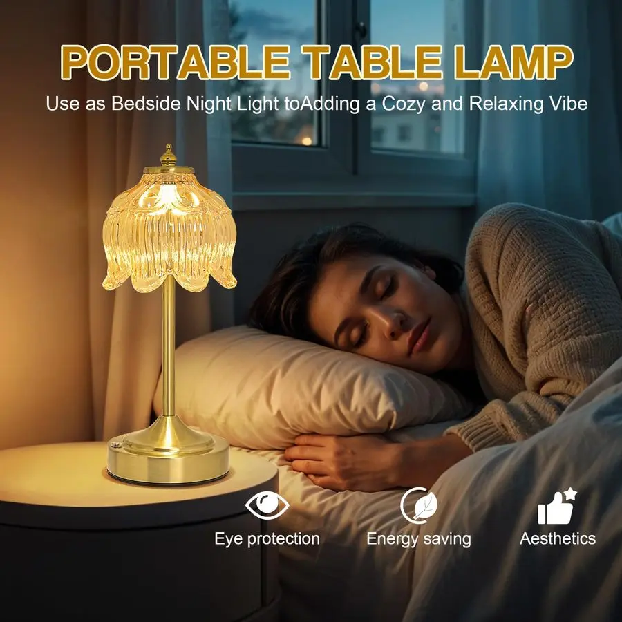 Lotus Flower Lamp - in room setting
