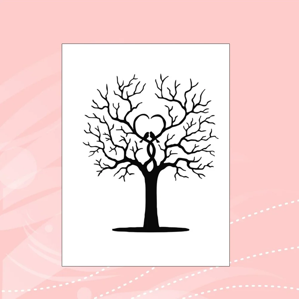 40 X Fingerprint Tree for Baby Shower Fingerprints Signing Canvas Wedding Guest Book