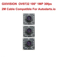 GXIVISION OV9732 Camera Module 2M Cable 100 Degree 30FPS No Distortion 3PCS/1PCS ,Compatible For Autodarts.io DIY,USB Drive Free 1