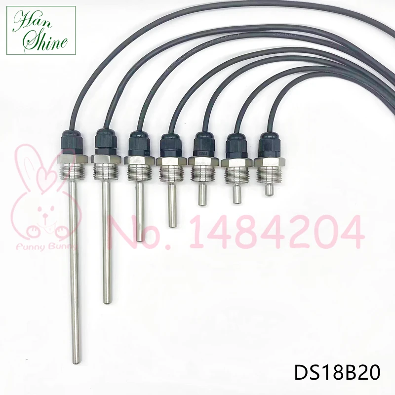 DS18B20 цифровой датчик температуры зонд резьба винта BSP 1/2 "1 м ПВХ ...