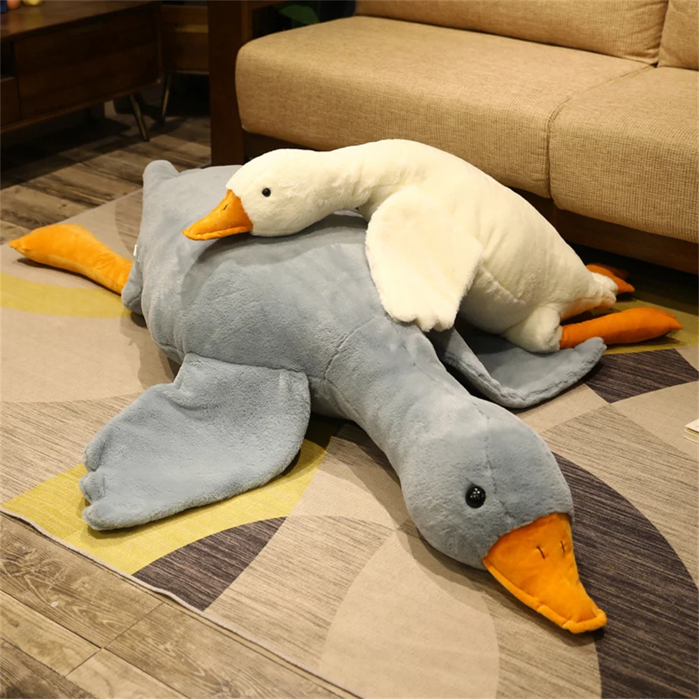 50-190cm Riesen Ente Plüsch Spielzeug Flauschigen Schlaf Kissen Niedlichen  Tier Angefüllte Schwan Gans Weichen Puppen Boden Matte kinder Mädchen  Geburtstag Geschenk - AliExpress