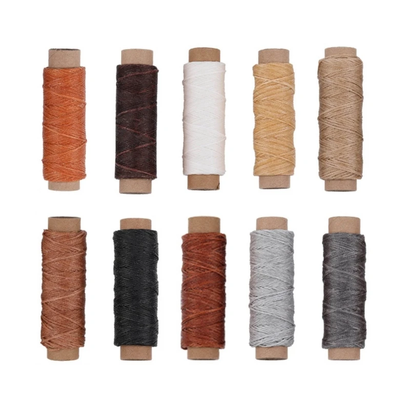

10Pcs Sewing Thread Leather Sewing Thread, Multicolor Waxed Thread for Leather Sewing Leather Craft Bookbinding F1CC