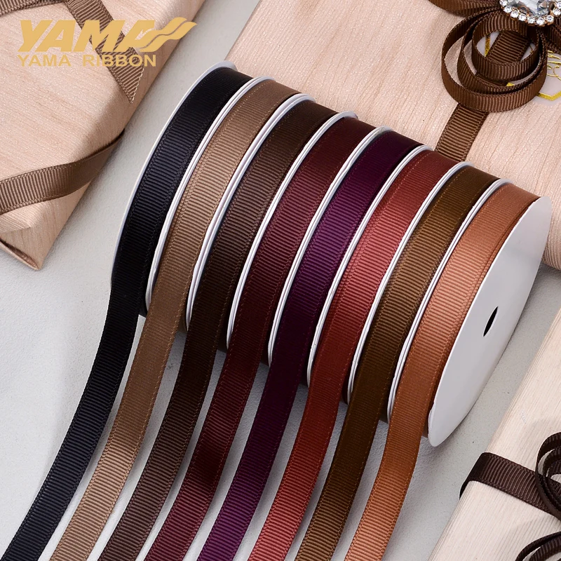 Grosgrain Ribbon 6 9 13 16 19 22 mm 100 yards/lot Dark Brown For Diy Dress Accessory House Wedding Decoration