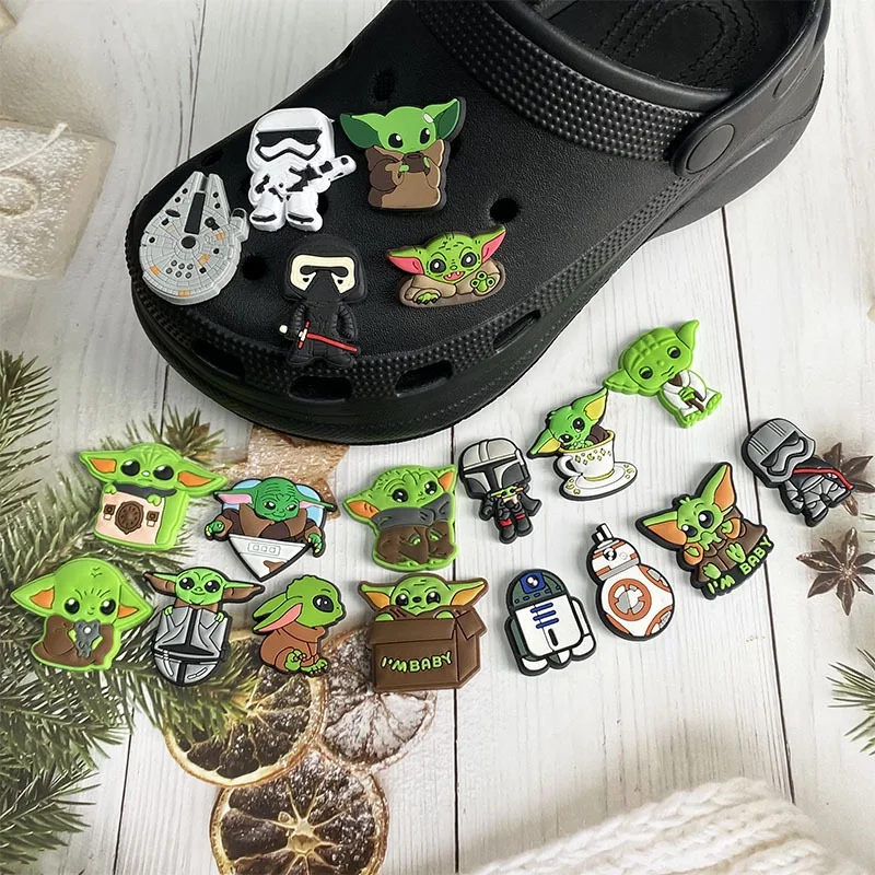 Hot Toys Disney Star Wars Shoe Charms 8-55PCS Cartoon Shoes Accessories Decorations Buckle Fit Clog Sandal Wristband Kids Gifts