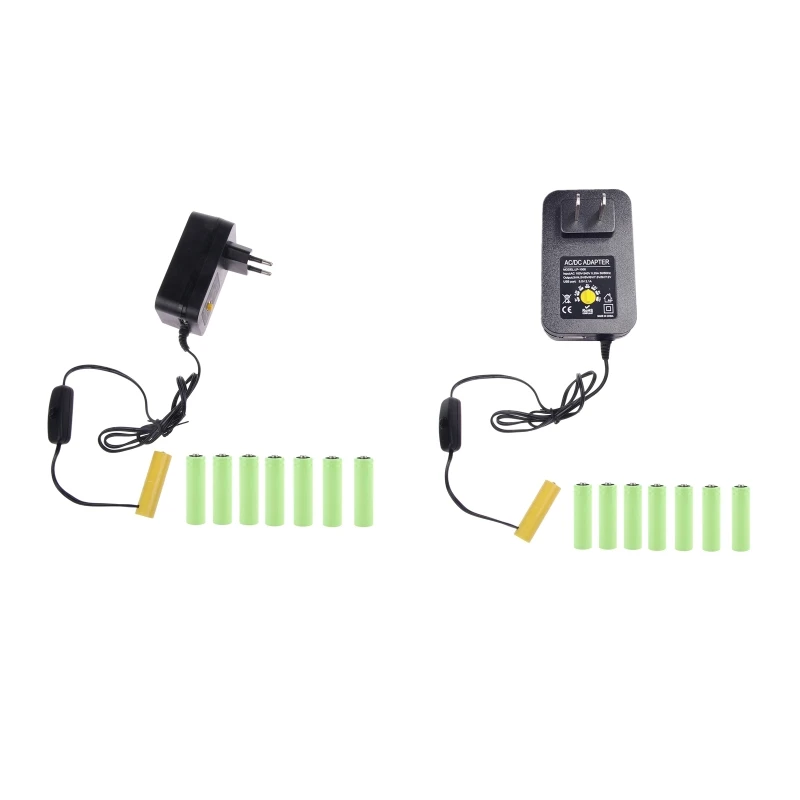 

Блок питания USB + 3 в 4,5 в 6 в 9 в 12 В для замены кабеля от 2 АА до 8 АА
