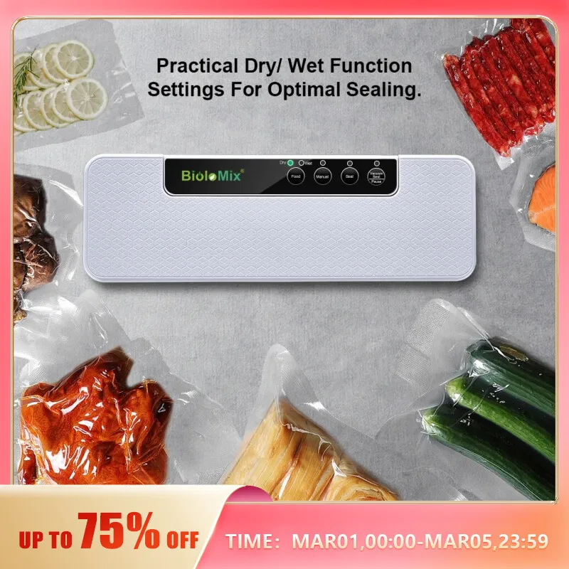 AutomaticVacuumSealerWetOrDryFoodSaverPackingMachinewith