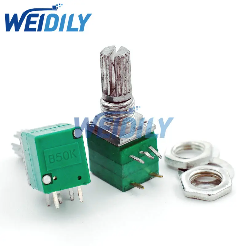 5pcs 5pin Rv097ns Single Linked Potentiometer B50k B503 With A Switch Audio Power Amplifier