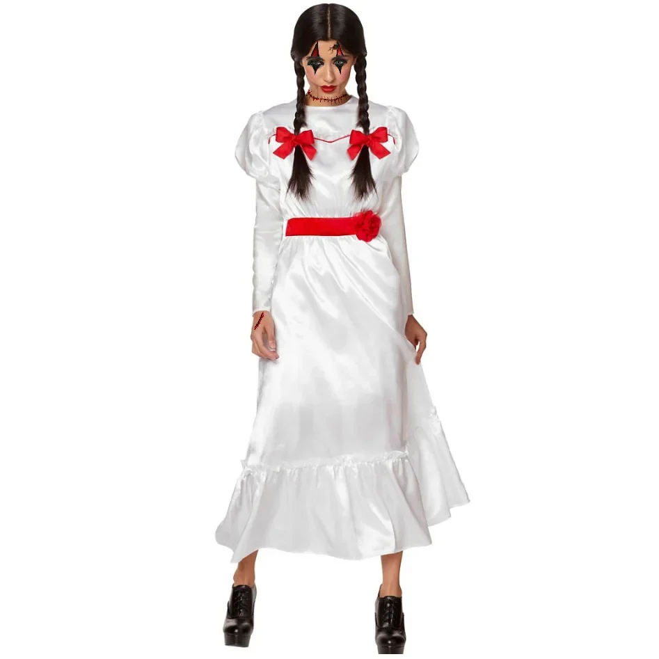 

Halloween White Horror Movie Annabelle Ghost Costume
