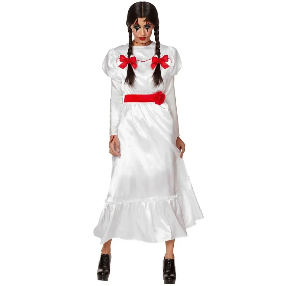 Halloween White Horror Movie Annabelle Ghost Costume