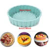 Silicone Cake Pan 10in Air Fryers Oven Baking Tray Round Silicone Cakes Pan Sponge Flan Mold Shortcake Baking Pan Silicone Molds 5