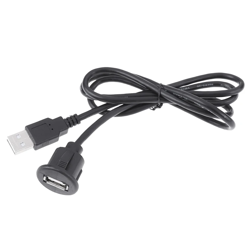 자동차 대시 보드 마운트 USB 2.0, 암수 소켓 확장 패널 케이블, 1m PC