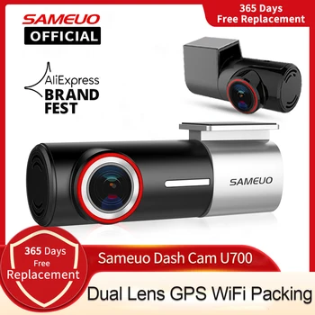 Sameuo U750 Dash Cam Car Dvr WIFI APP Auto Video Recorder Reverse 24H  Parking Monitor Dashcam Car Camera Black Box