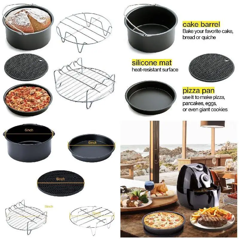 Air Fryer Accessories for Phillips Gowise Ninja Foodi Cozyna