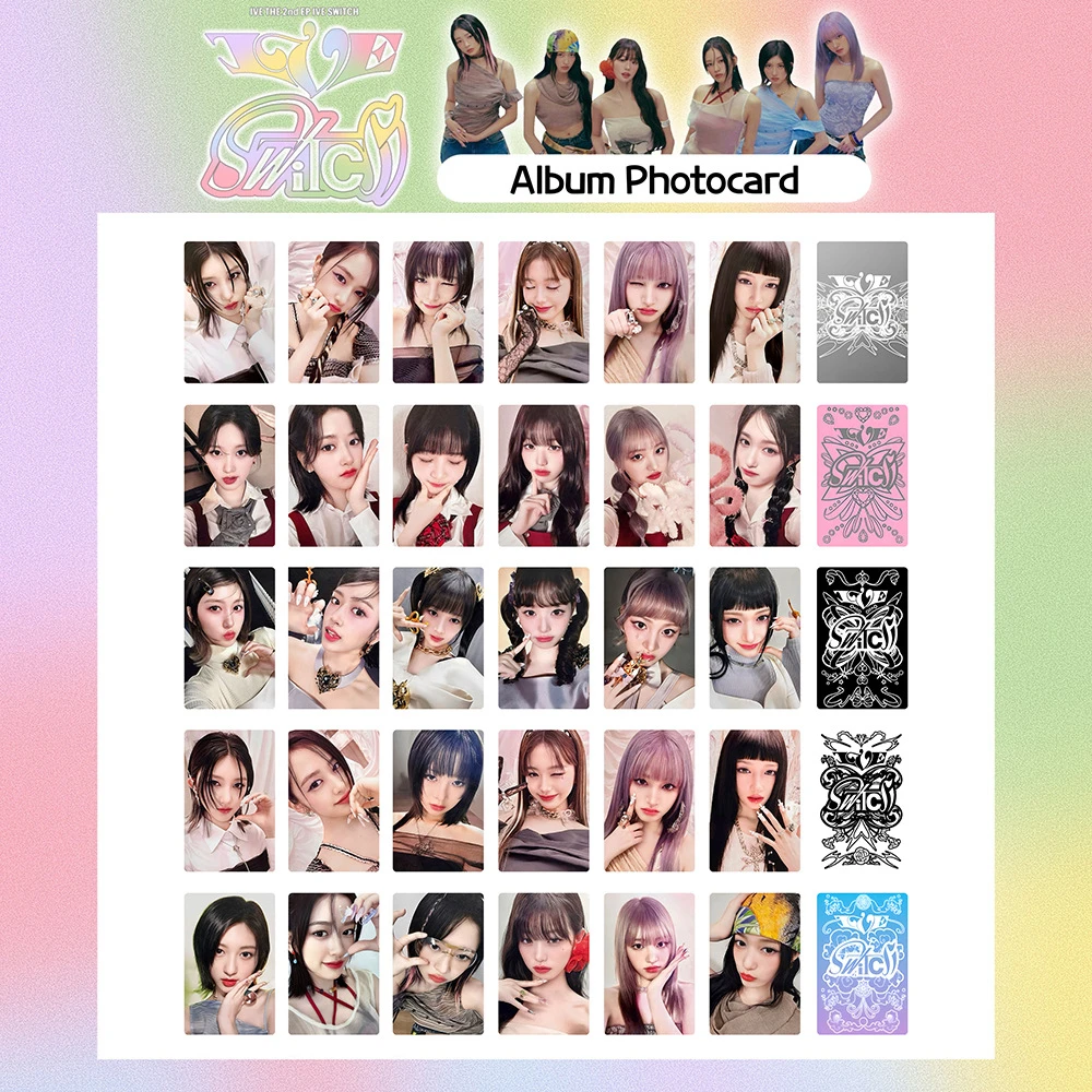 

6Pcs KPOP IVE Photocard IVE SWITCH Album Postcard Yujin Gaeul Wonyoung LIZ Rei Leeseo Double-Sided Lomo Cards Fans Collection