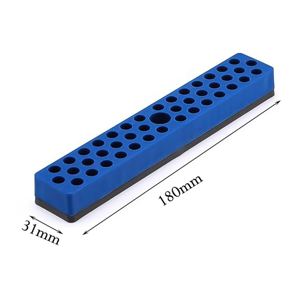Magnetic 43-Slot Hex Bit Organizer Box for Screwdriver and Drill Bit Storage