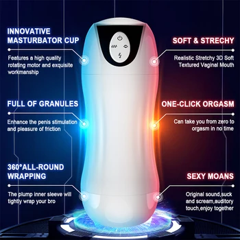 Male Masturbator Cup Automatic Sucking Real Vagina Blowjob Sex Machine For Men Vibrator Pussy Pocket Masturbator Toys For Men 4
