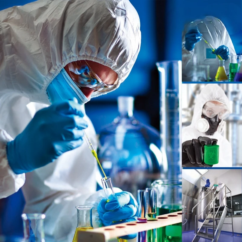 5 sizes of workwear sets hazardous material protection integrated chemical experiment dust and liquid splash prevention set