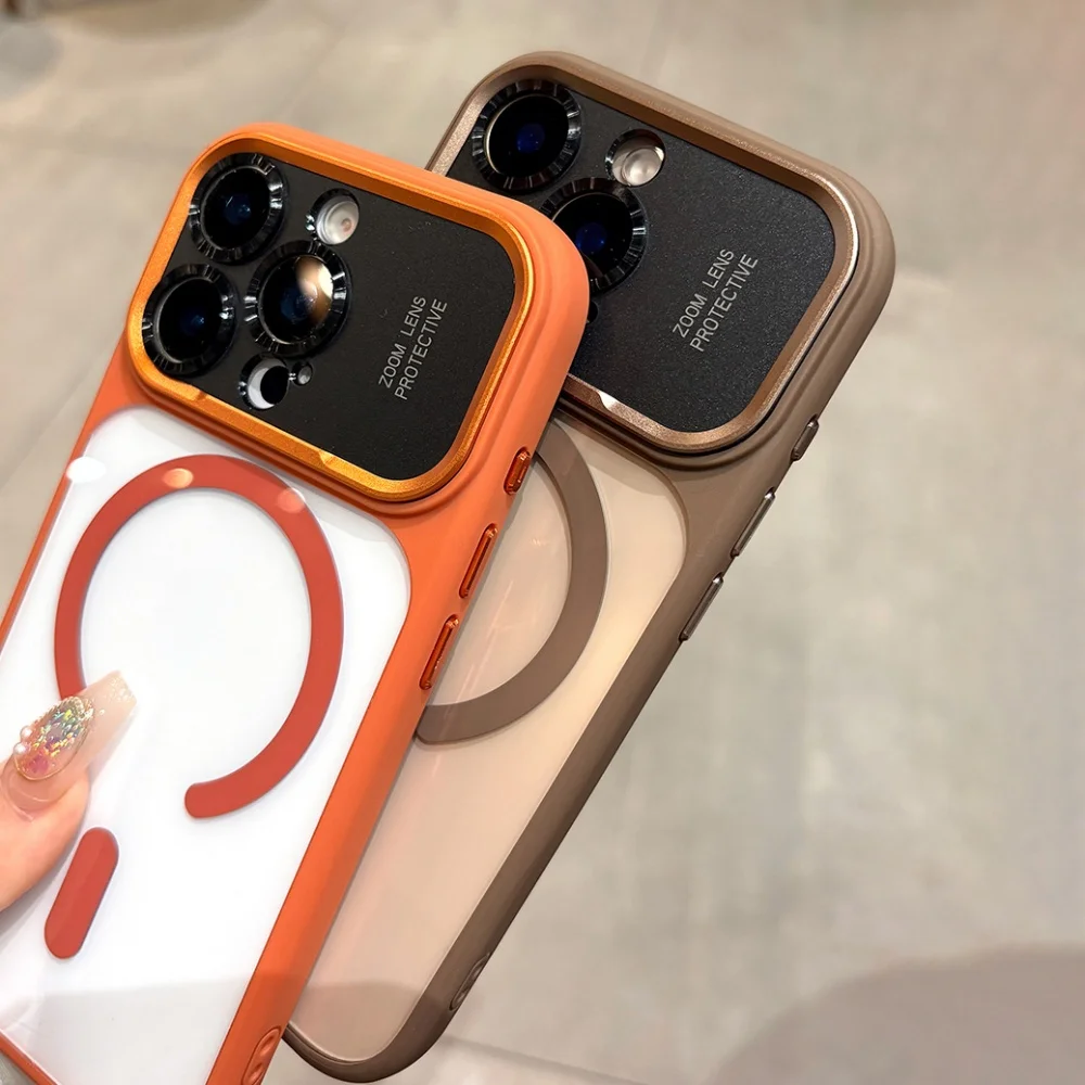 Crystal Clear Magnetic Case with Full Camera Lens Protection and Shockproof Design