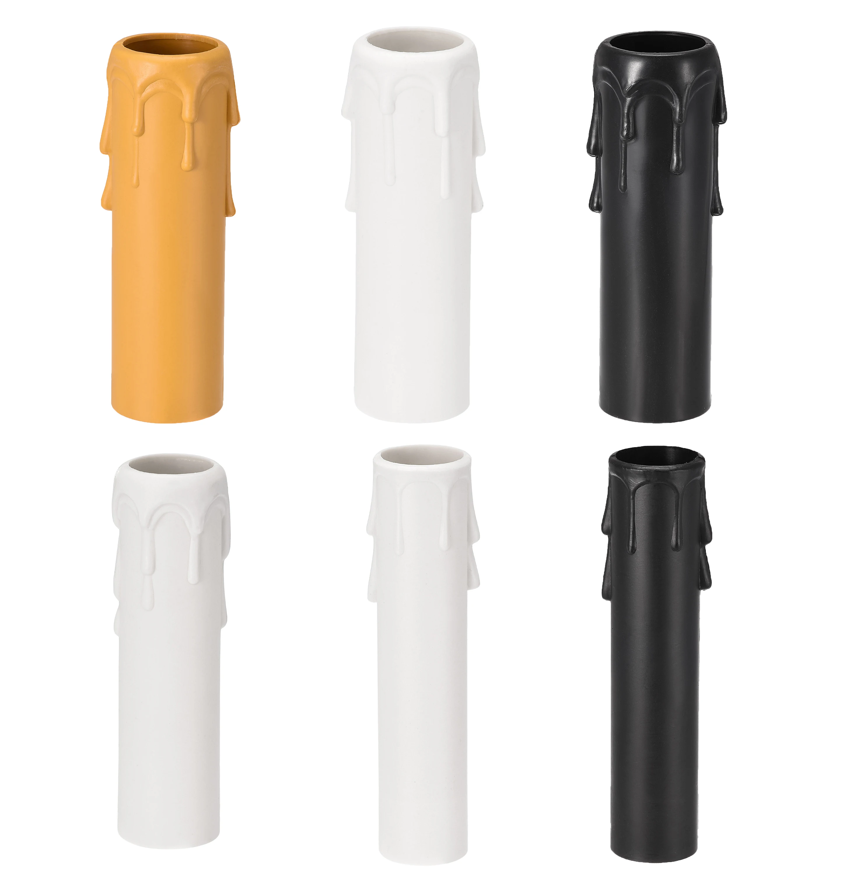 12Pcs Candle Tube Table Lamp Base Candle Lamp Holder Tube Candle Lamp Base Sleeve Candle Bulb Base Cover for E12 Chandelier