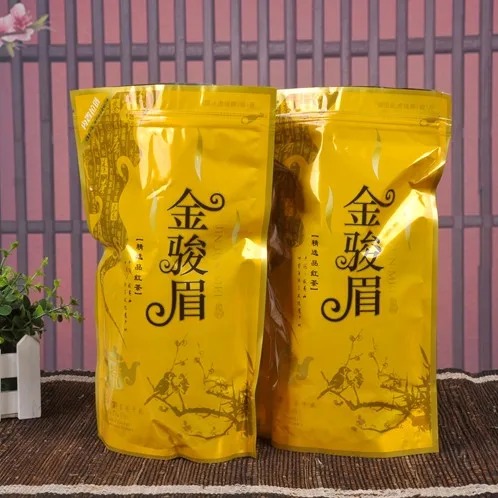 China Jin Jun Mei Black Tea Thick Paper Zipper Bag Self-sealing Bag Universal Jinjunmei NO Packing tea vacuum bags