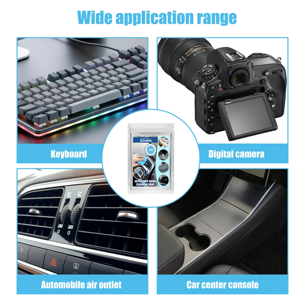 Multifunction Car Cleaning Gel Air Vent Outlet Dashboard Laptop Magic Mud Remover Tool Car Gap Dust Keyboard Dirt Cleaner Glue cleaning gel car cleaning tool cleaning magic mud car detailing cleaner car cleaning gel