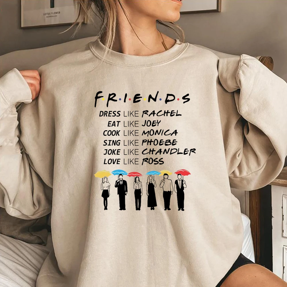 Friends Be Like Felpa Friends Tv Show Felpa Con Cappuccio Best Friends Pivot Maglione Chandler Bing Joe Friends Felpe Girocollo