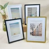 Golden Black Picture Photo Frame Aluminum 15x20 21x30 Plexiglass Mat Wall Mounting Gallery Living Room Home Decor 1